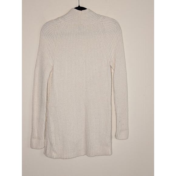 Ann Taylor Womens S Deep V Heavyweight Mini Sweater Dress / Tunic Quiet Luxury - Picture 2 of 4